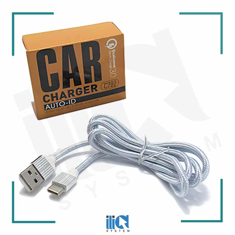 تصویر  شارژر فندکی الدینیو مدل C702Q همراه با کابل Car charger MicroUSB