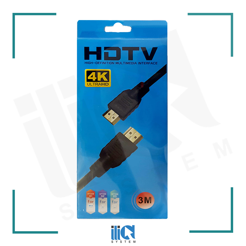 تصویر  کابل HDMI برند HDTV مدل 4K UltraHD به طول 3 متر