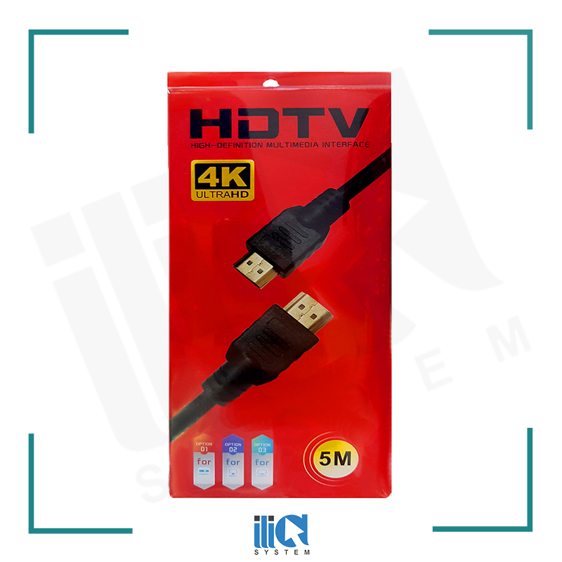 تصویر  کابل HDMI برند HDTV مدل 4K UltraHD به طول 5 متر