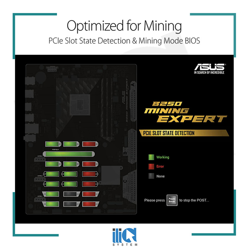 تصویر  مادربرد ایسوس مدل B250 MINING EXPERT (کارکرده درحد نو) _ Asus motherboard