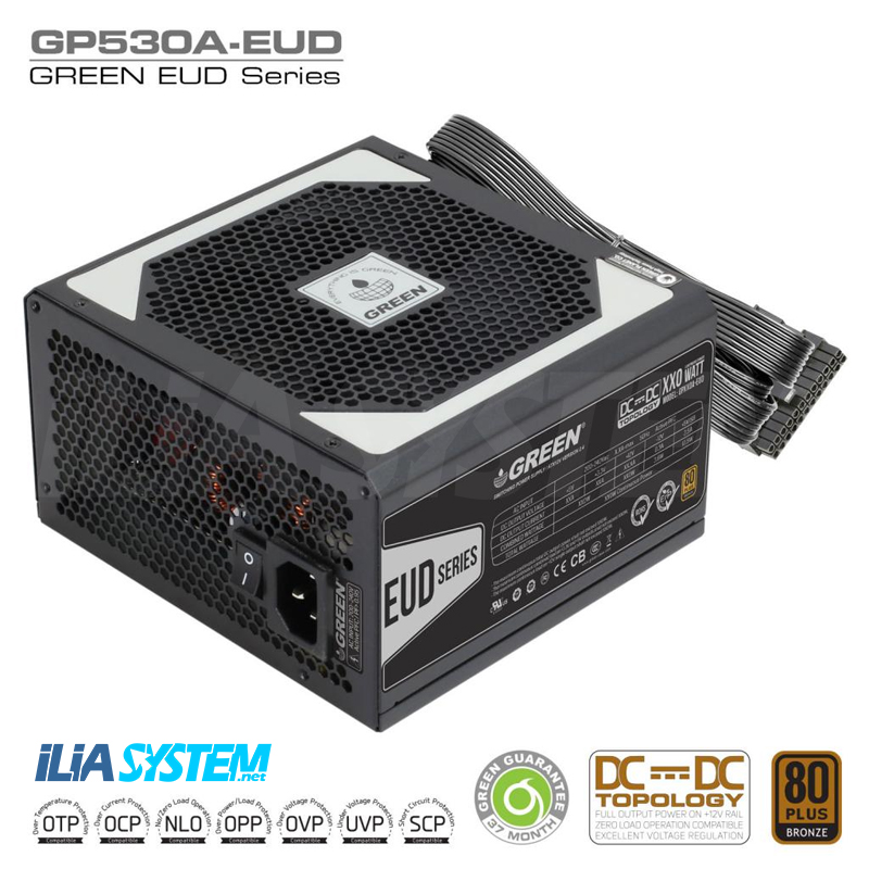 منبع تغذیه (پاور) کامپیوتر گرین مدل GP530A-EUD