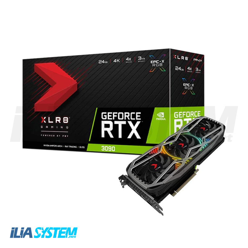 کارت گرافیک پی ان وای GeForce RTX 3090 24GB XLR8 Gaming