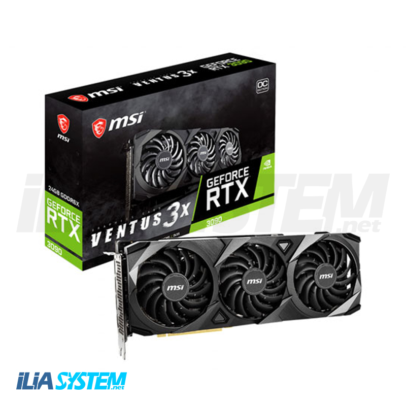 کارت گرافیک ام اس آی مدل GeForce RTX 3090 VENTUS 3X 24G OC حافظه 24 گیگابایت