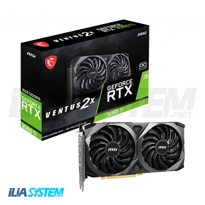 کارت گرافیک ام اس آی مدل GeForce RTX™ 3060 Ti VENTUS 2X 8G OCV1 LHR حافظه 8 گیگابایت