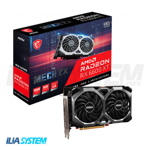 کارت گرافیک ام اس آی ‎ Radeon RX 6600 XT MECH 2X 8G OC V1حافظه 8 گیگابایت ا MSI Radeon RX 6600 XT MECH 2X 8G OC V1 Graphics Card