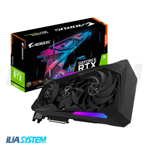 کارت گرافیک گیگابایت اروس مدل GIGABYTE AORUS GeForce RTX 3070 Ti MASTER 8G