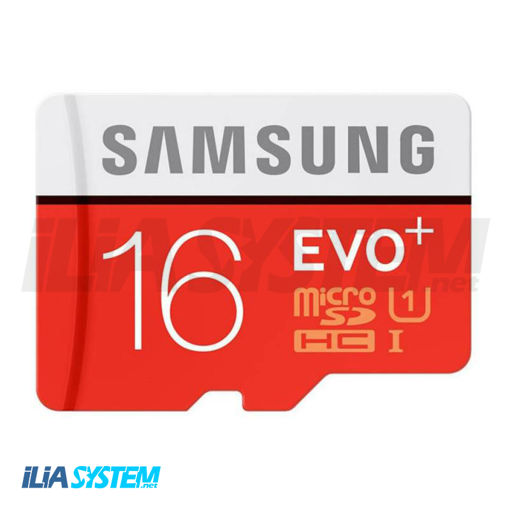 کارت حافظه microSDHC مدل Evo Plus کلاس 10 استاندارد UHS-I U1 سرعت 100MBps همراه با آداپتور SD ظرفیت 16 گیگابایت