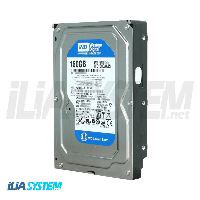 هارد 160 گیگابایت وسترن دیجیتال بلو wd1600aajs ساتا 3.5 اینچ اینترنال دیسکی ( pn 60zoao ) در حدنو