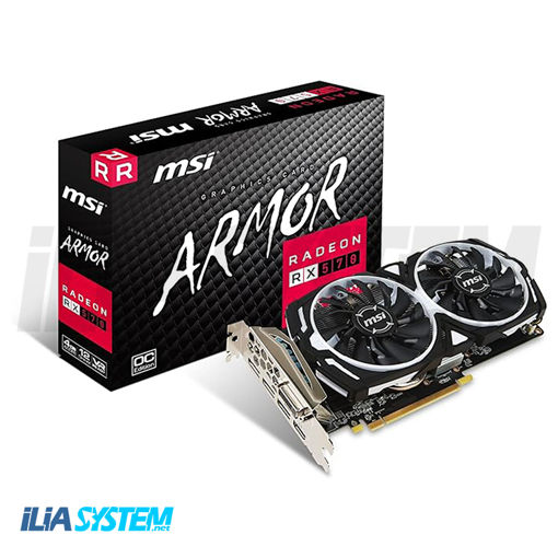 کارت گرافیک ام اس آی مدل آر ایکس 570 آرمور او سی با حافظه 8 گیگابایت ا RADEON RX 570 ARMOR 8G OC Graphics Card